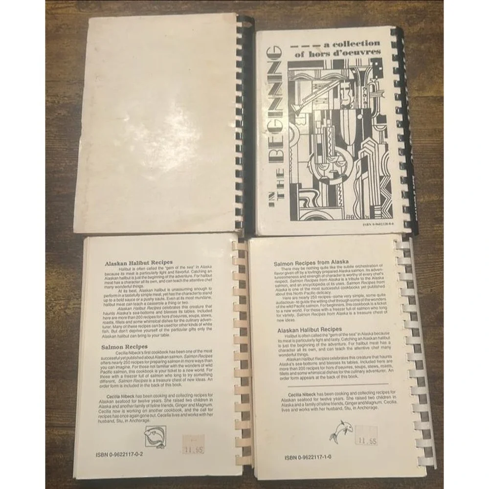 Vintage Cookbook Lot River Road Recipes Alaskan Halibut Salmon Hors d'Oeuvres 4p